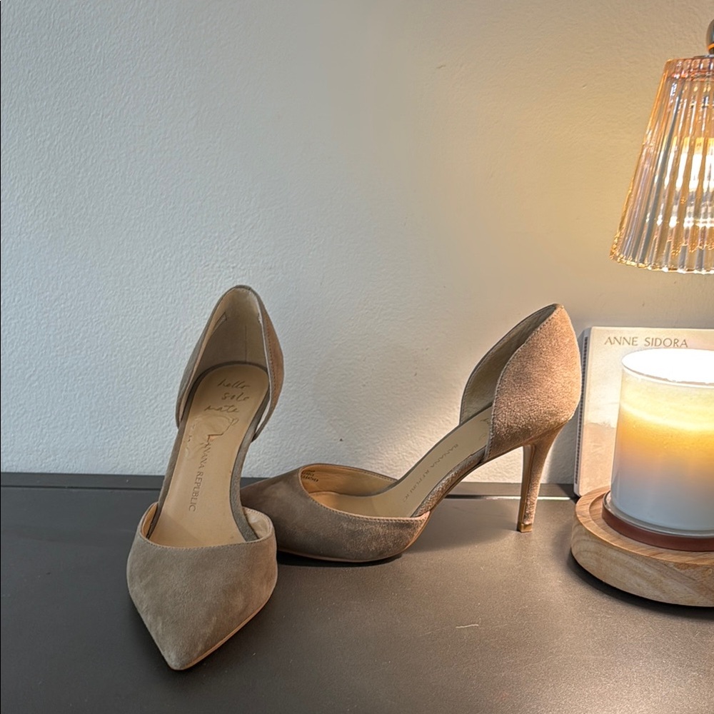 Suede Pointed Toe Heels